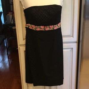 Black eyelet Shoshanna dress
